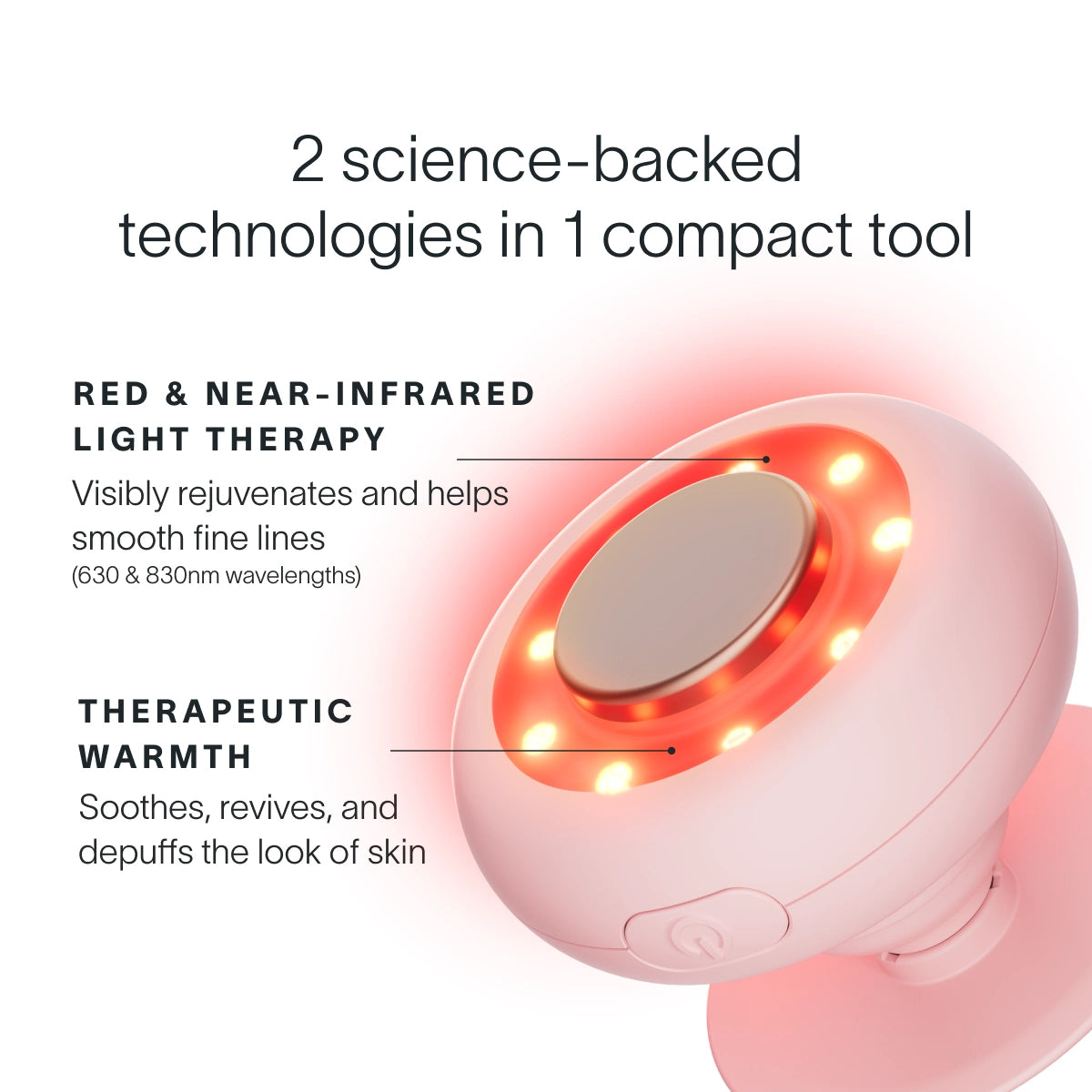 The 2-in-1 Face & Body Mini Starter Kit by SolaWave is a compact skincare tool that emits red and near-infrared light, rejuvenating and smoothing skin with therapeutic warmth for an anti-aging effect.